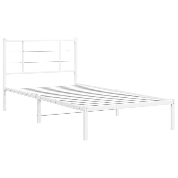 vidaXL S&auml;ngram med huvudgavel metall vit 107x203 cm
