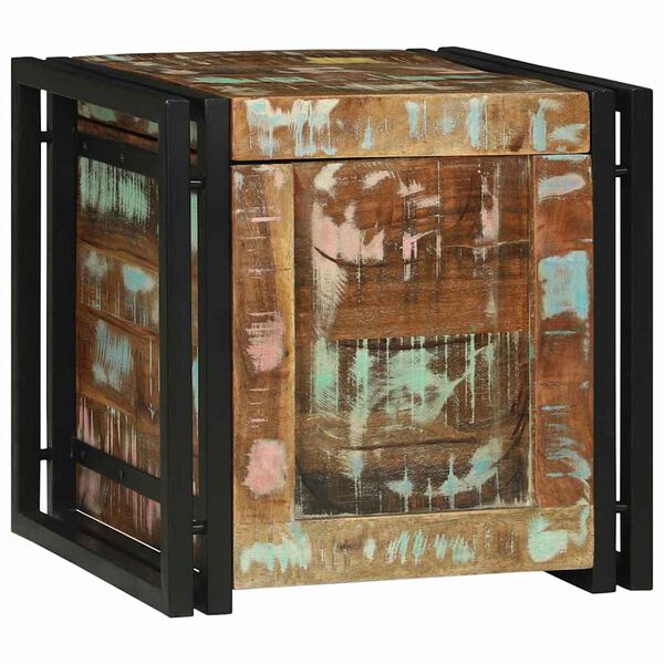 vidaXL Förvaringslåda Brun och svart 40 x 40 x 40 cm Massivt akaciaträ