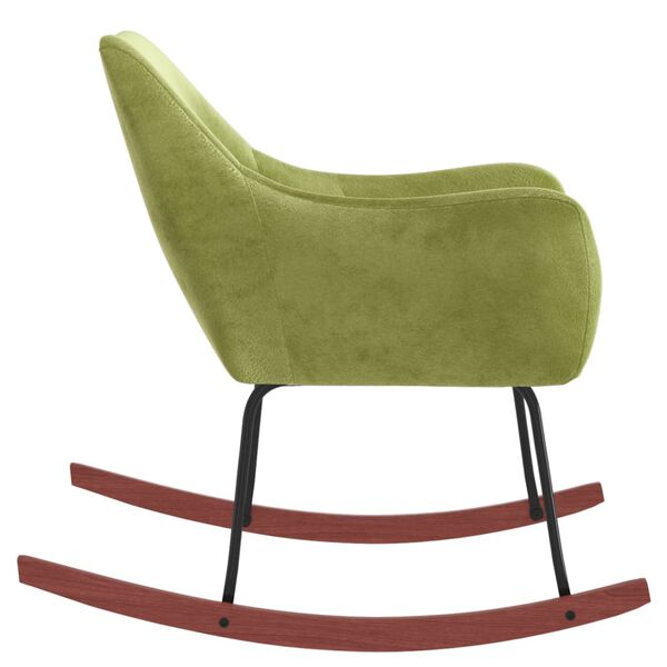 vidaXL Gungstol ljusgr&ouml;n sammet