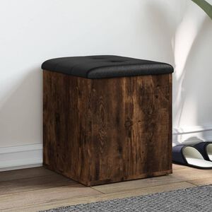 vidaXL F&ouml;rvaringsb&auml;nk r&ouml;kf&auml;rgad ek 42x42x45 cm konstruerat tr&auml;