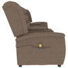 vidaXL Massagefåtölj med kopphållare 4-sits taupe