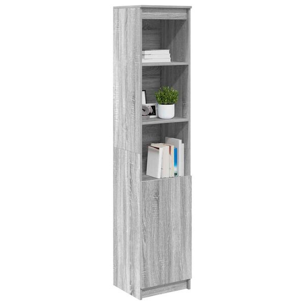 vidaXL Highboard gr&aring; sonoma 37,5x35x180 cm konstruerat tr&auml;