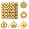 vidaXL Julbollset 75 st Guld 6 cm Polystyren