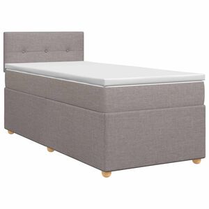 vidaXL Kontinentals&auml;ng med madrass Taupe 80 x 200 cm Tyg