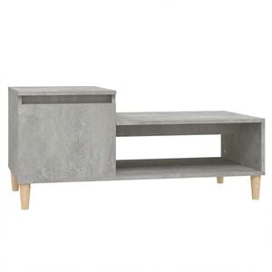 vidaXL Soffbord betonggr&aring; 100x50x45 cm konstruerat tr&auml;