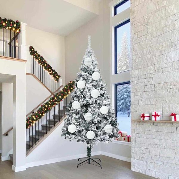 vidaXL Julgranskulor Set XXL 3 pcs Vit Plast