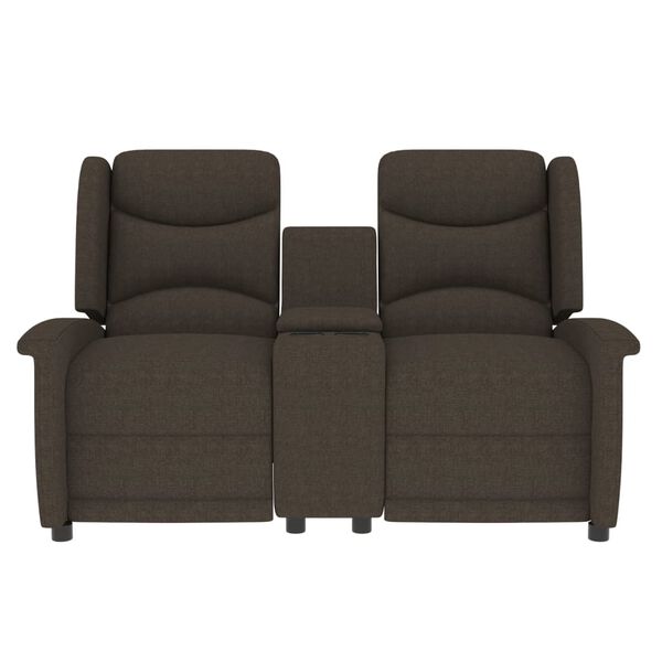 vidaXL Massagefåtölj med kopphållare 2-sits brun