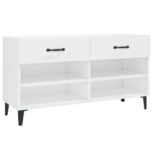 vidaXL Skosk&aring;p vit h&ouml;gglans 102x35x55 cm konstruerat tr&auml;