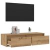 vidaXL Tv-b&auml;nk med LED-belysning artisan ek 100X35,5x25 cm