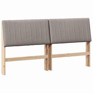 vidaXL Kl&auml;dd s&auml;nggavel Taupe 200 cm Massiv furu