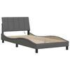 vidaXL Bed Frame without Mattress "Hanko" Dark Grey 100x200cm Fabric