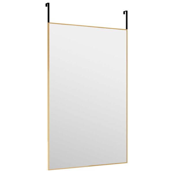 vidaXL D&ouml;rrspegel guld 50x80 cm glas och aluminium