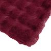 vidaXL Faux Kaninp&auml;ls Filt 4 pcs Bordeaux R&ouml;d 240 x 270 cm Polyester