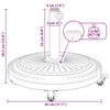 vidaXL Parasollfot Svart &Oslash;38-48 mm PE och betong och j&auml;rn