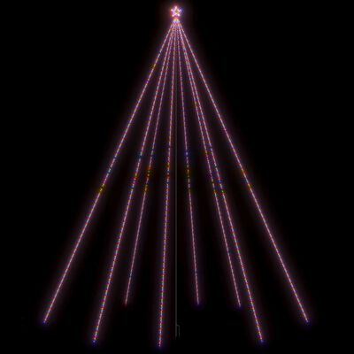 vidaXL Julgransbelysning inomhus/utomhus 1300 LEDs färgglad 8 m