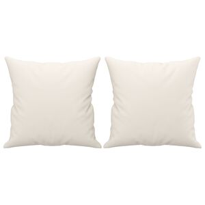 vidaXL Prydnadskuddar 2 st gr&auml;ddvit 40x40 cm konstl&auml;der