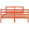 vidaXL S&auml;ngram utan madrass vaxbrun 150x200 cm massiv furu