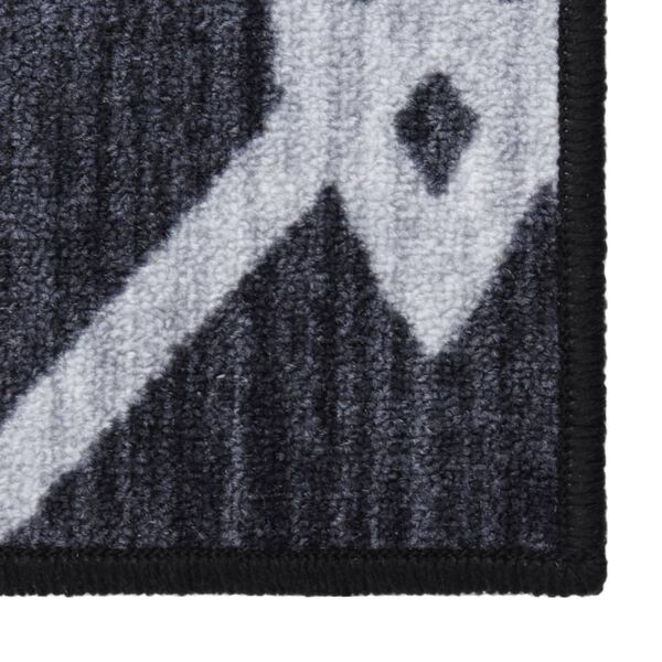 vidaXL G&aring;ngmatta svart 80x100 cm