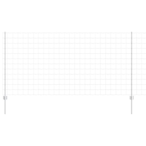 vidaXL St&auml;ngsel med stolpe Silver 1,2 x 10 m St&aring;l