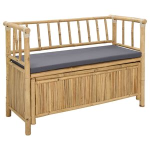 vidaXL Tr&auml;dg&aring;rdsf&ouml;rvaringsb&auml;nk 110 x 47 x 80 cm Bambus Naturf&auml;rg