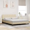 vidaXL Bed Frame without Mattress "Hanko" Cream 160x200 cm Fabric
