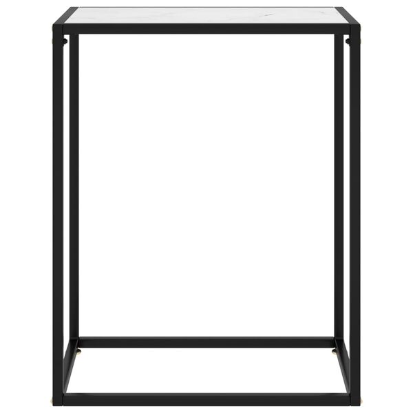 vidaXL Konsolbord vit 60x35x75 cm härdat glas