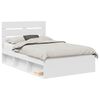 vidaXL S&auml;ngram med huvudgavel Vit 120 x 190 cm Massiv furu
