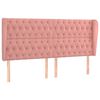 vidaXL S&auml;nggavel med kanter rosa 183x23x118/128 cm sammet