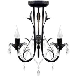 vidaXL Takkrona i Art Nouveau-stil 3-armad svart