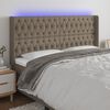 vidaXL S&auml;nggavel LED taupe 183x16x118/128 cm tyg
