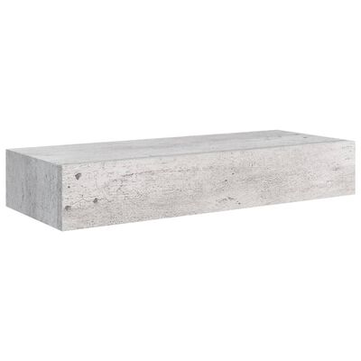 vidaXL Väggmonterad låda betonggrå 60x23,5x10 cm MDF