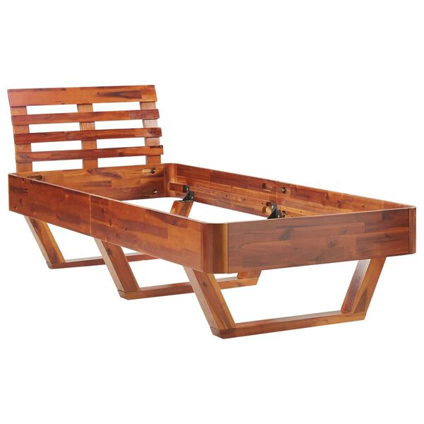 vidaXL Sängram massiv akacia 100x200 cm