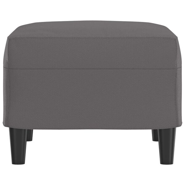 vidaXL Fotpall grå 60x50x41 cm konstläder