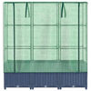 vidaXL Odlingsl&aring;da med v&auml;xthus&ouml;verdrag rottinglook 120x40x138 cm