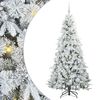 vidaXL Plast Hingad Julgran med 300 LED-lampor Vit 180 cm PE och PVC