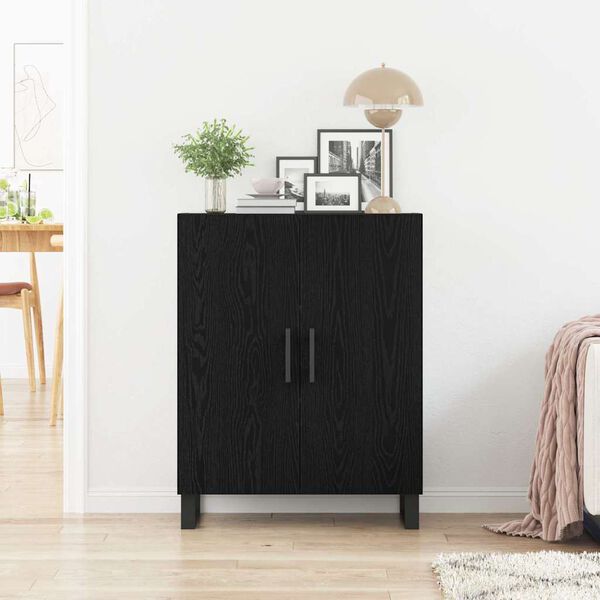 vidaXL Sideboard Svart Ek 69,5 x 34 x 90 cm Konstruerat tr&auml;