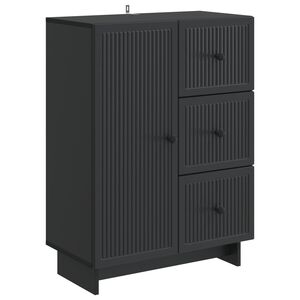 vidaXL Sideboard med l&aring;da Svart 66 x 34,5 x 90 cm Konstruerat tr&auml;
