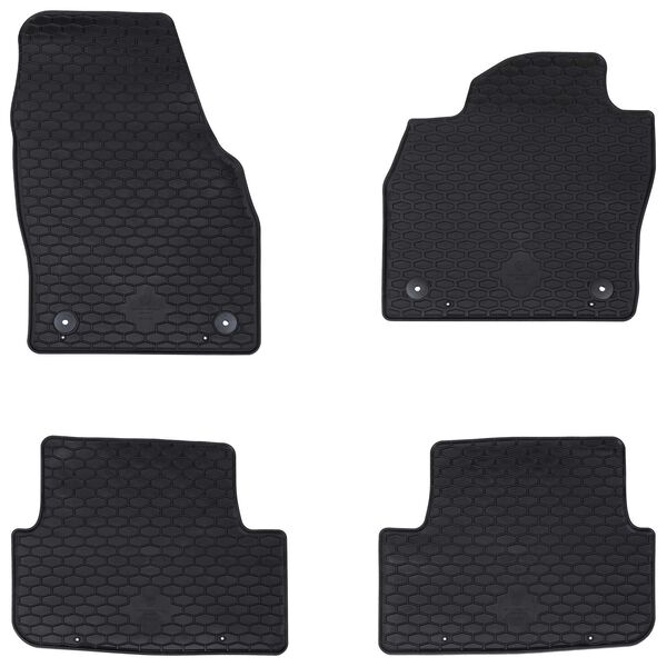 vidaXL Bilmatta 4 pcs Svart passar SEAT IBIZA, ARONA, VW POLO 2017-