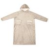 vidaXL Filt-hoodie Beige L Fleece och Flanell