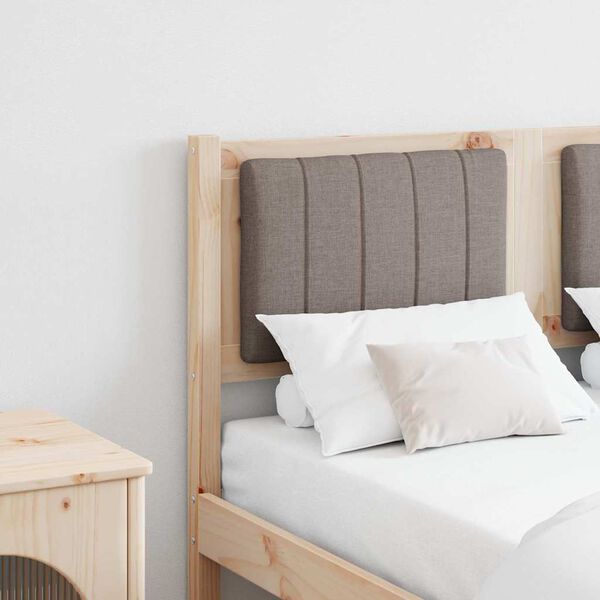 vidaXL Kl&auml;dd s&auml;nggavel med huvudgavel Brun 120 cm Massiv furu