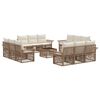 vidaXL Tr&auml;dg&aring;rdsoffset 13 pcs Beige konstrotting