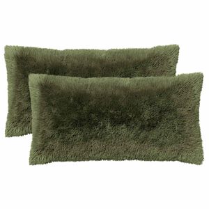 vidaXL Kudde med kudde HEERLEN 2 st Gr&ouml;n PV Fleece