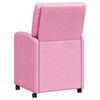 vidaXL Matstolar med hjul med hjul 2 pcs Rosa 57 x 67 x 95 cm tyg