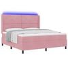 vidaXL B&auml;ddfj&auml;der med madrass med led Rosa 180 x 200 cm Sammet