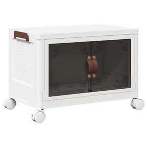vidaXL F&ouml;rvaringsl&aring;da stapelbar med hjul 28 L 48,5x29,5x33 cm