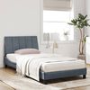 vidaXL Bed with Mattress "Hanko" Dark Grey 100x200 cm Velvet