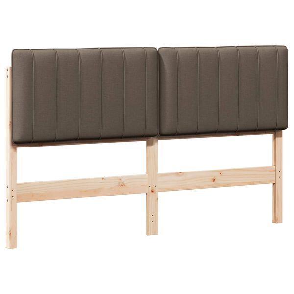 vidaXL Kl&auml;dd s&auml;nggavel Brun och Taupe 160 cm Massiv furu