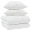vidaXL Vinter T&auml;cke med kudde 3 st Vit Mikrofiber