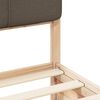 vidaXL Sängram med Klädd Huvudgavel Taupe 100 x 200 cm Massiv furu