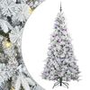vidaXL Plast Hingad Julgran med 300 LED-lampor Vit 210 cm PE och PVC